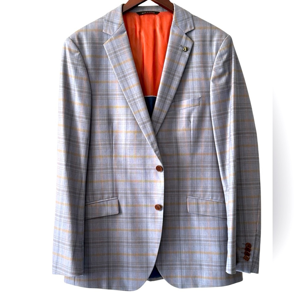 SARAR Plaid Blazer Interview Sports Coat Jacket w Bionic Hydrophobic Finish 40R